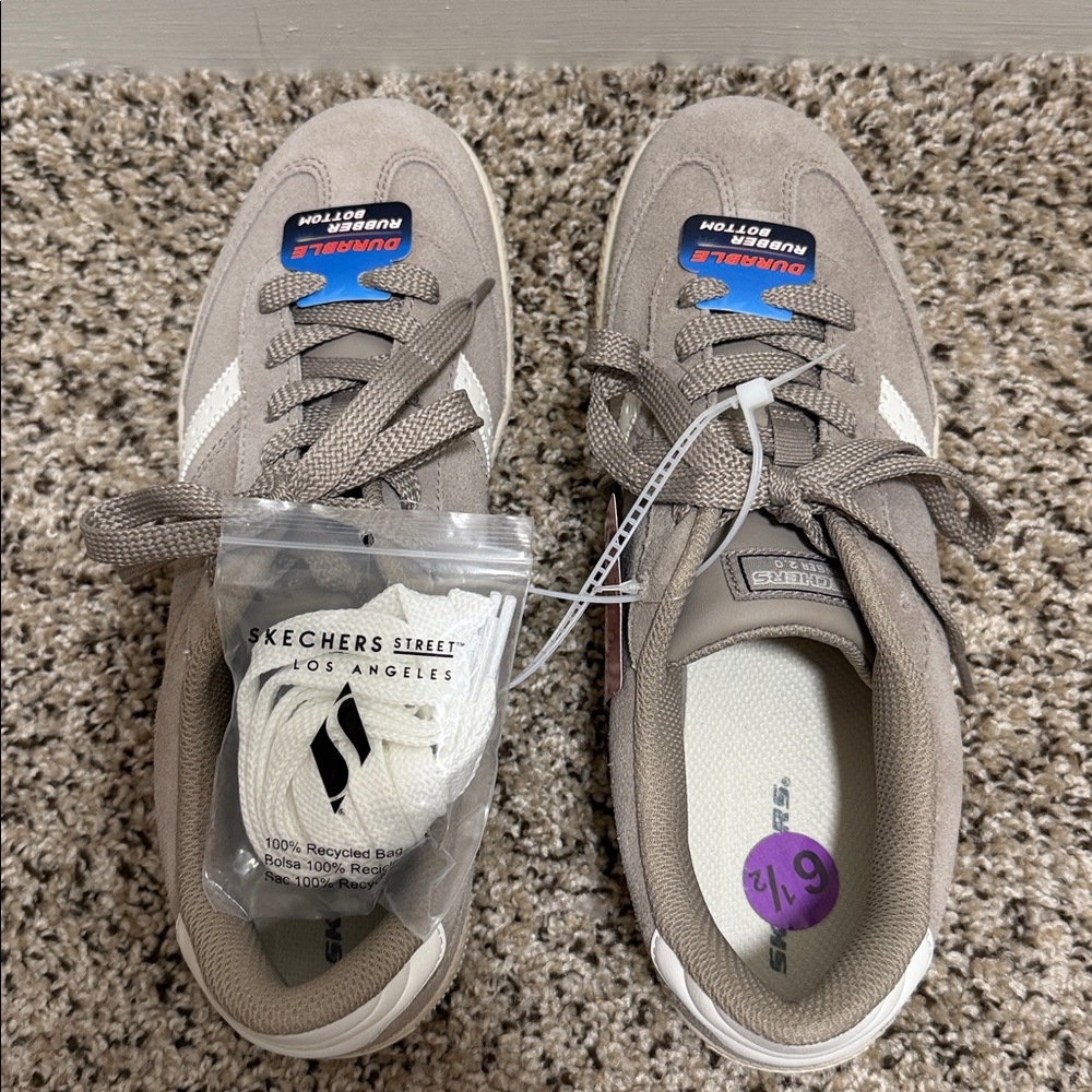 NWT Skechers Zinger 2.0 Chroma Crew Suede Women’s Sneakers Tan / Gray Size 6.5 - Picture 11 of 15